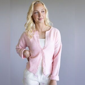 Mimosa Classic Lightweight Women's Cardigan in Sherbet Pink- NWT